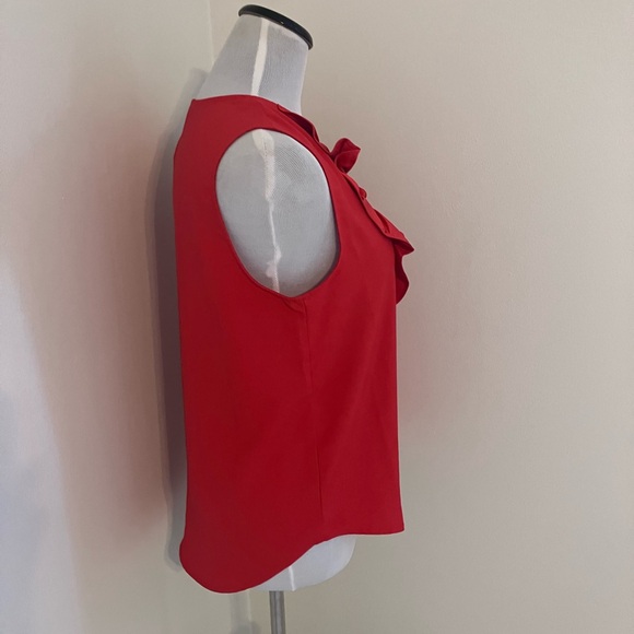 J Crew Orange/Red Ruffle Sleeveless Top - Picture 4 of 10